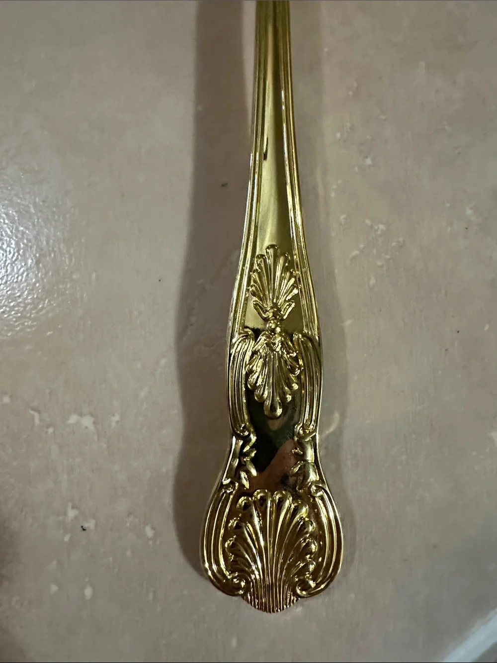 Gold Long Handle Serving Spoon - Elegant Home Dining